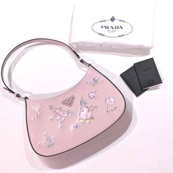 💯🩷PRADA CLEO🩷Hobo bag purse in pink nude - Picture 3 of 11